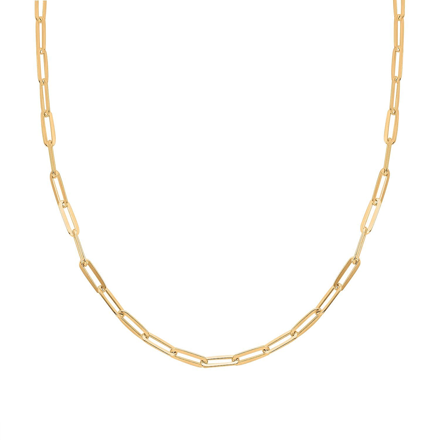 10K Yellow Gold 5.5mm Paper Clip Necklace 20 Inches 15.80 Grams