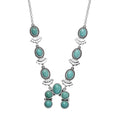 D'Joy Artisan Crafted Premium Sierra Nevada Turquoise Necklace 18-20 Inches in Black Oxidized Sterling Silver 15.85 ctw - Sticky add to cart bar