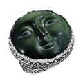 Sajen Silver AAA Rainbow Obsidian Carved Ring in Platinum Over Sterling Silver (Size 10.0) 23.25 ctw - Sticky add to cart bar