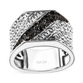 GP Black Diamond (IR) Ring in Rhodium Over Sterling Silver (Size 10.0) 0.25 ctw - Sticky add to cart bar