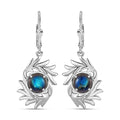 Malagasy Labradorite 4.90 ctw Earrings in Rhodium Over Sterling Silver - Sticky add to cart bar