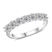 Lab Grown Diamond (SI) Ring in Platinum Over Sterling Silver (Size 6.0) 1.00 ctw