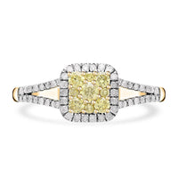 Luxoro 10K Yellow Gold Natural Yellow and White Diamond (I2-I3) Ring (Size 10.0) 0.50 ctw