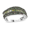 Green Diamond Ring in Rhodium Over Sterling Silver 1.00 ctw (Del. in 8-10 Days) - Sticky add to cart bar
