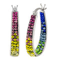 Multi Color Austrian Crystal Earrings in Platinum Bond - Sticky add to cart bar