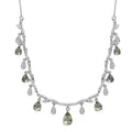 GP Italian Garden Collection Premium Montezuma Prasiolite and White Zircon Necklace 18-20 Inches in Rhodium Over Sterling Silver 11.30 ctw - Sticky add to cart bar