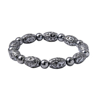 Terahertz 105.00 ctw Beaded and Carved Barrel Stretch Bracelet