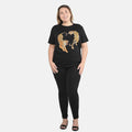 Black 100% Cotton Tiger Print T-Shirt (S-L) - Sticky add to cart bar