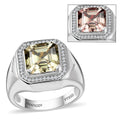 Rhapsody 950 Platinum AAAA Turkizite, Diamond (E-F, VS) (0.15 cts) Men's Ring (Size 10.0) (12.50 g) 5.60 ctw - Sticky add to cart bar