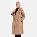 Cafe Color 70% Polyester & 30% Cotton Plain Trench Coat -S - Sticky add to cart bar