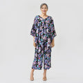 Tamsy Multi Color Flower Printed Kaftan And Trousers Size - One Size Missy - Sticky add to cart bar