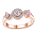 Narsipatnam Pink Spinel and White Zircon Ring in 18K Vermeil Rose Gold Over Sterling Silver (Size 10.0) 0.75 ctw - Sticky add to cart bar
