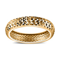 24K Vermeil YG Over Sterling Silver Diamond-Cut Band Ring (Size 10.0) (2.20 g)