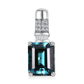Certified & Appraised Rhapsody 950 Platinum AAAA Monte Belo Indicolite and E-F VS Diamond Pendant 3.35 ctw - Sticky add to cart bar