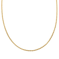 14K Yellow Gold Over Sterling Silver Rope Chain Necklace 24 Inches 11.80 Grams