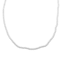 Sterling Silver Beaded Necklace 24 Inches 24.50 Grams