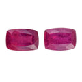 Set of 2 AA Niassa Ruby (FF) (Cushion 6x4 mm) 1.26 ctw Loose gemstone - Sticky add to cart bar