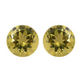 Set of 2 AAA Brazilian Green Gold Quartz (Rnd 11 mm) 8.64 ctw - Sticky add to cart bar