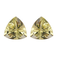 Set of 2 Brazilian Green Gold Quartz (Trl 10 mm) 6.11 ctw