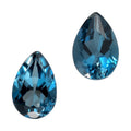 Set of 2 London Blue Topaz (Pear 6x4 mm) 0.85 ctw Loose gemstone - Sticky add to cart bar