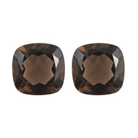 Set of 2 Brazilian Smoky Quartz (Cush 10x10 mm) 7.35 ctw Loose gemstone