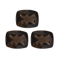 Set of 3 AA Brazilian Smoky Quartz (Cush 10x8 mm) 8.08 ctw