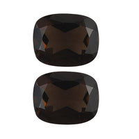 Set of 2 AA Brazilian Smoky Quartz (Cush 11x9 mm) 7.00 ctw Loose gemstone