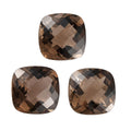 Set of 3 Brazilian Smoky Quartz (Cush 9x9 mm) 7.55 ctw - Sticky add to cart bar