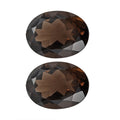 Set of 2 AA Brazilian Smoky Quartz (Ovl 16x12 mm) 15.72 ctw - Sticky add to cart bar