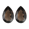 Set of 2 AA Brazilian Smoky Quartz (Pear 18x12 mm) 17.30 ctw Loose gemstone - Sticky add to cart bar