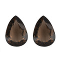 Set of 2 Brazilian Smoky Quartz (Pear 18x13 mm) 16.87 ctw - Sticky add to cart bar