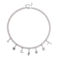 White Diamond and Kanchanaburi Blue Sapphire Necklace in 18K Vermeil YG Over Sterling Silver (18 Inches) 0.22 ctw