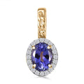 Luxoro Premium Tanzanite and Moissanite 1.75 ctw Pendant in 10K Yellow Gold - Sticky add to cart bar