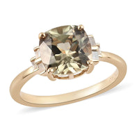 ONE OF A KIND Luxoro 14K Yellow Gold AAA Turkizite and G-H I3 Diamond Ring (Size 6.0) 3.40 ctw