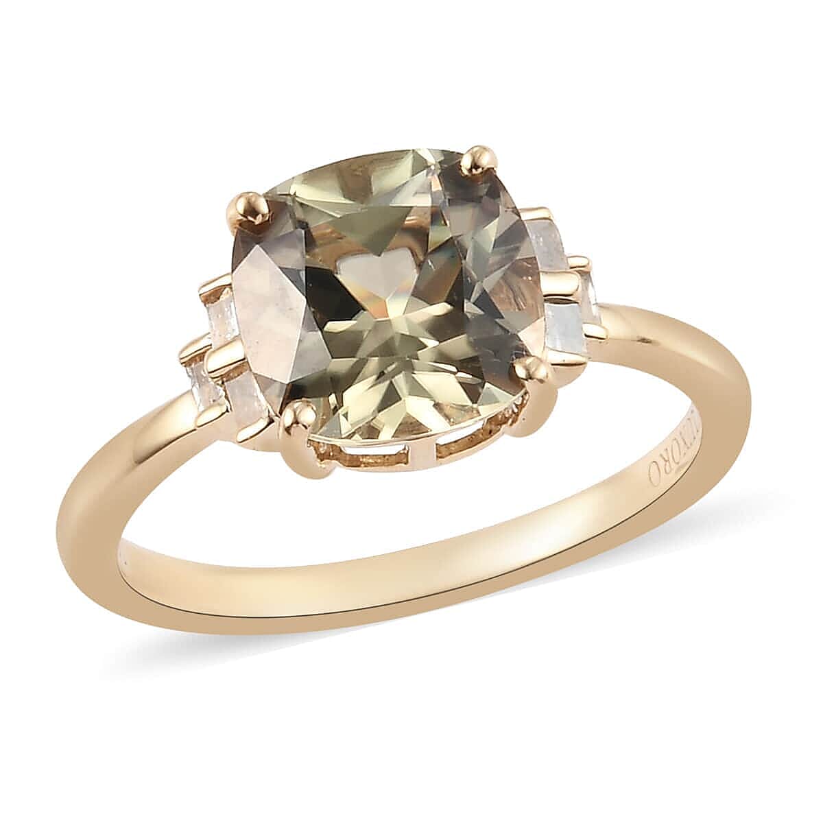 ONE OF A KIND Luxoro 14K Yellow Gold AAA Turkizite and G-H I3 Diamond Ring (Size 6.5) 3.40 ctw