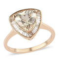 LUXORO 14K Yellow Gold AAA Turkizite and Diamond G-H I3 Halo Ring (Size 10.0) 2.50 Grams 2.00 ctw - Sticky add to cart bar