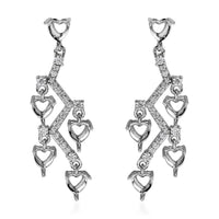 10K White Gold Moissanite Earrings 0.75 ctw