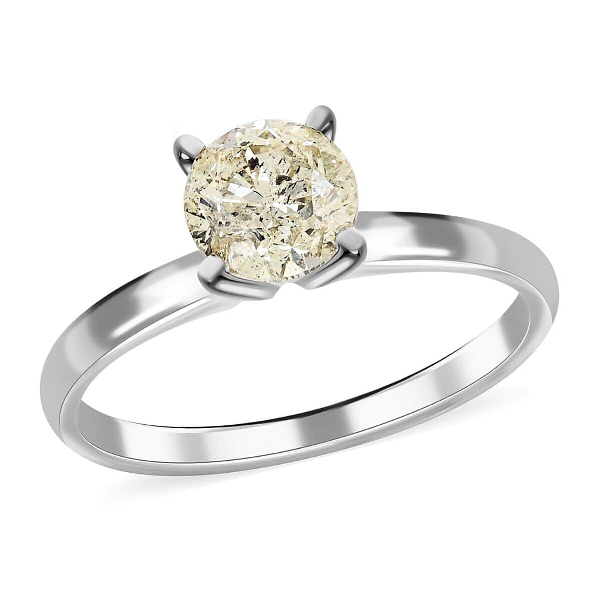 JCK Closeout 14K White Gold Diamond (I2 - I) Ring (Size 9.5) 1.00 ctw
