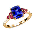 Luxoro 10K Yellow Gold AAA Tanzanite and Ouro Fino Rubellite Ring (Size 7.0) 2.40 ctw - Sticky add to cart bar
