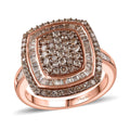 Blue Diamond 1.00 ctw Ring in Rhodium Over Sterling Silver (Size 10.0) - Sticky add to cart bar