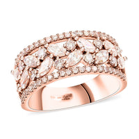 Modani 18K Rose Gold Natural Pink Diamond (I2-I3) Ring (Size 7.0) (5.60 g) (Del. in 10-12 Days) 1.35 ctw