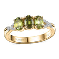 Certified and Appraised Luxoro Premium Sava Sphene and G-H I2 Diamond 1.50 ctw Ring in 10K Yellow Gold (Size 9.0) - Sticky add to cart bar