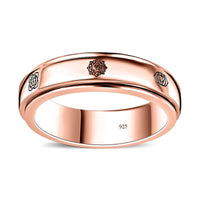 14K Vermeil RG Over Sterling Silver Band Ring (Size 5.0) (5.20 g)