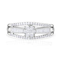 TLV Diamond Ring in Platinum Over Sterling Silver (Size 8.0) 0.50 ctw - Sticky add to cart bar