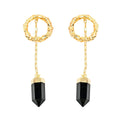 Obsiddian Earrings in Goldtone 17.00 ctw - Sticky add to cart bar