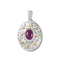 Niassa Ruby (FF) Pendant in Rhodium Over Sterling Silver 2.00 ctw