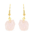 Colors of Brazil Rose Quartz Earrings in Goldtone 16.00 ctw - Sticky add to cart bar