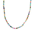 Multi Opal Beded Necklace 18 Inches in Rhodium Over Sterling Silver 35.00 ctw - Sticky add to cart bar