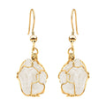 Rose Quartz Earrings in Goldtone 37.00 ctw - Sticky add to cart bar