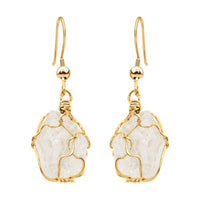 Rose Quartz Earrings in Goldtone 37.00 ctw